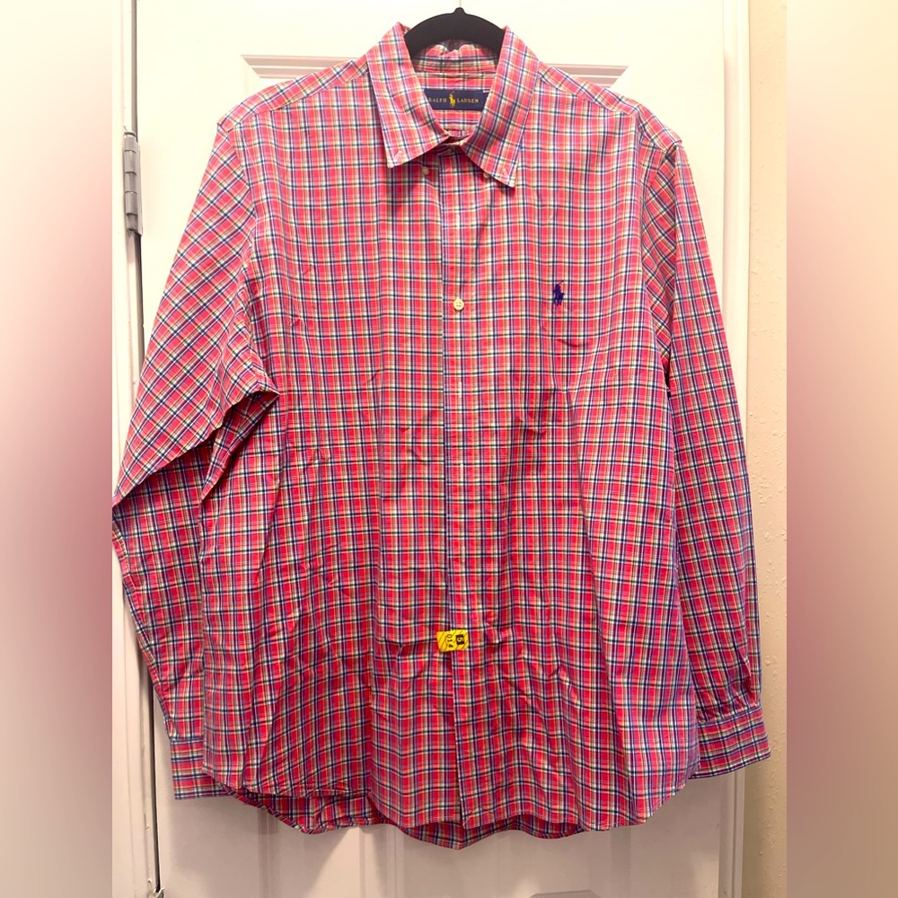 Ralph Lauren Men’s Long Sleeve Oxford Shirt Classic Fit Cotton Size XL EUC